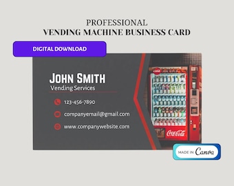 Illustrative example of vending machine business cards