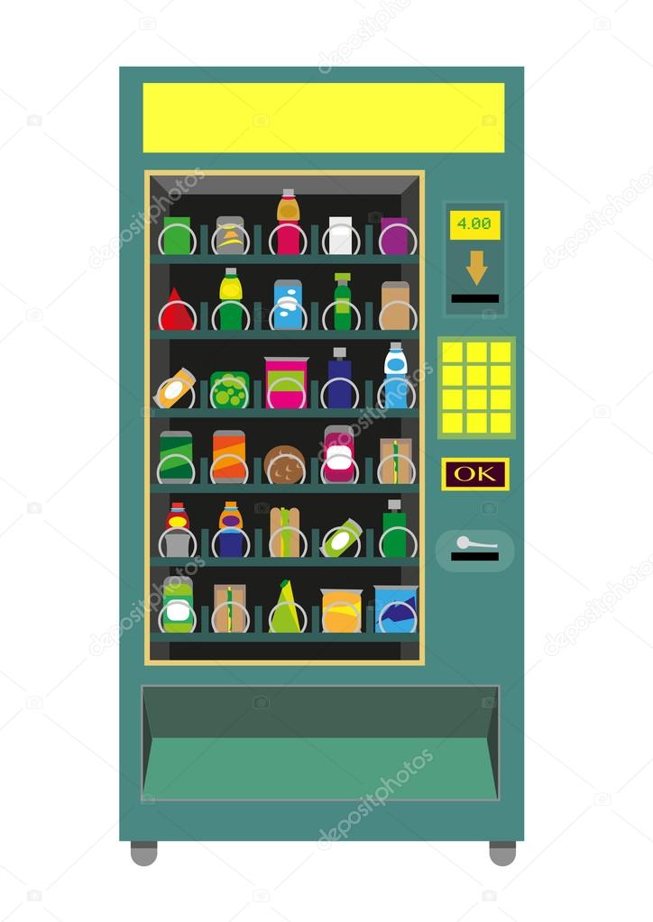 Illustrative example of vending machine clip art