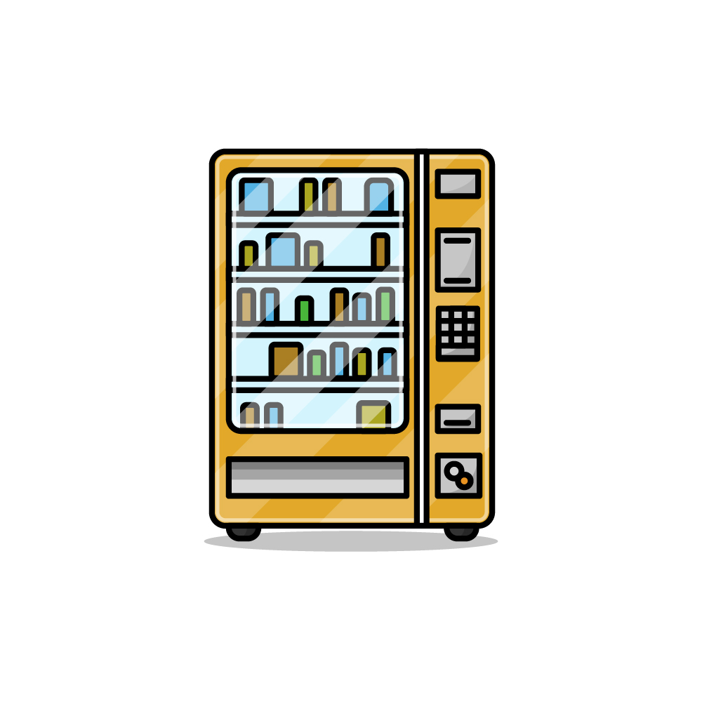 Illustrative example of vending machine clip art