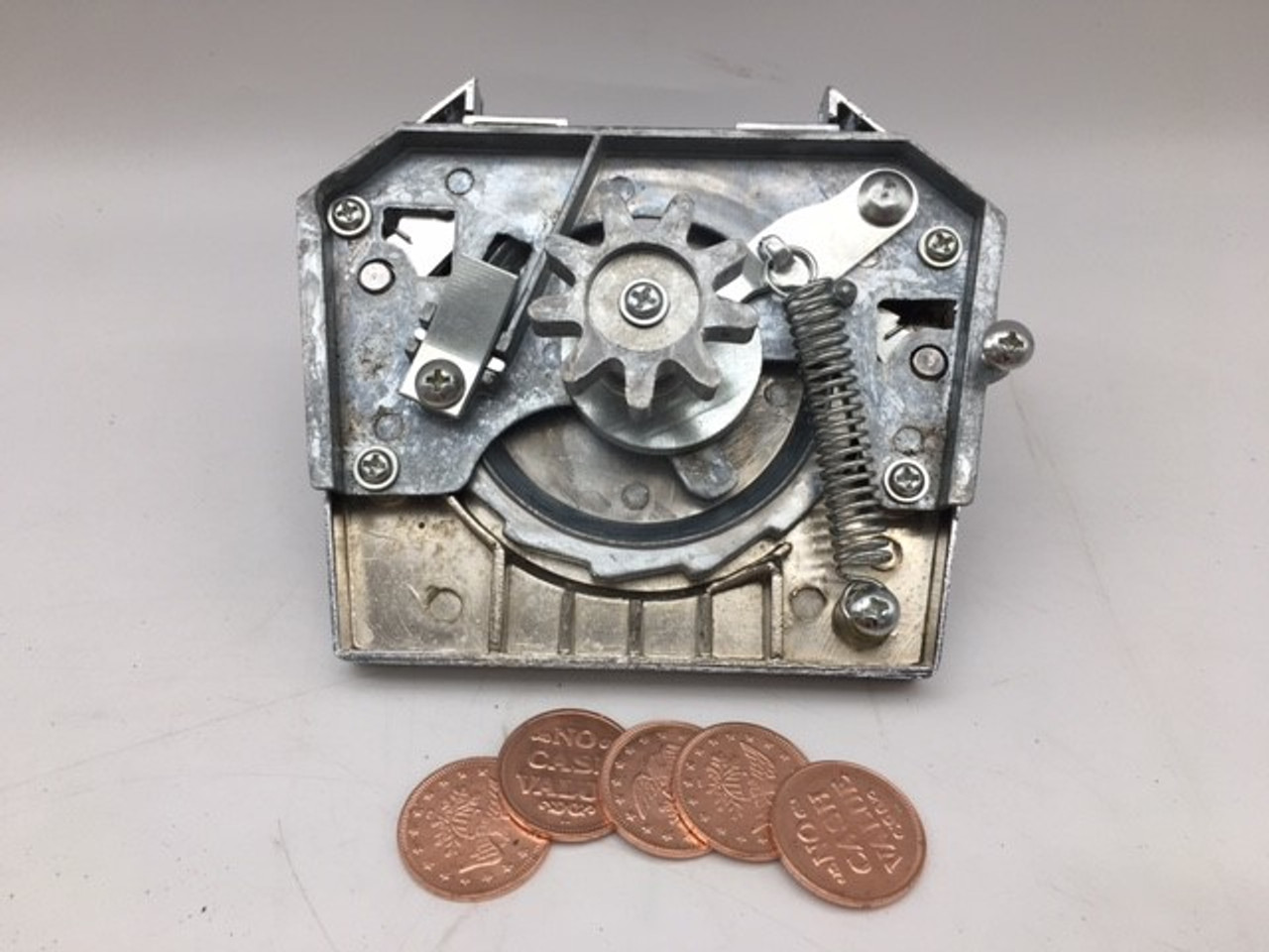 Illustrative example of vending machine coin mechanism