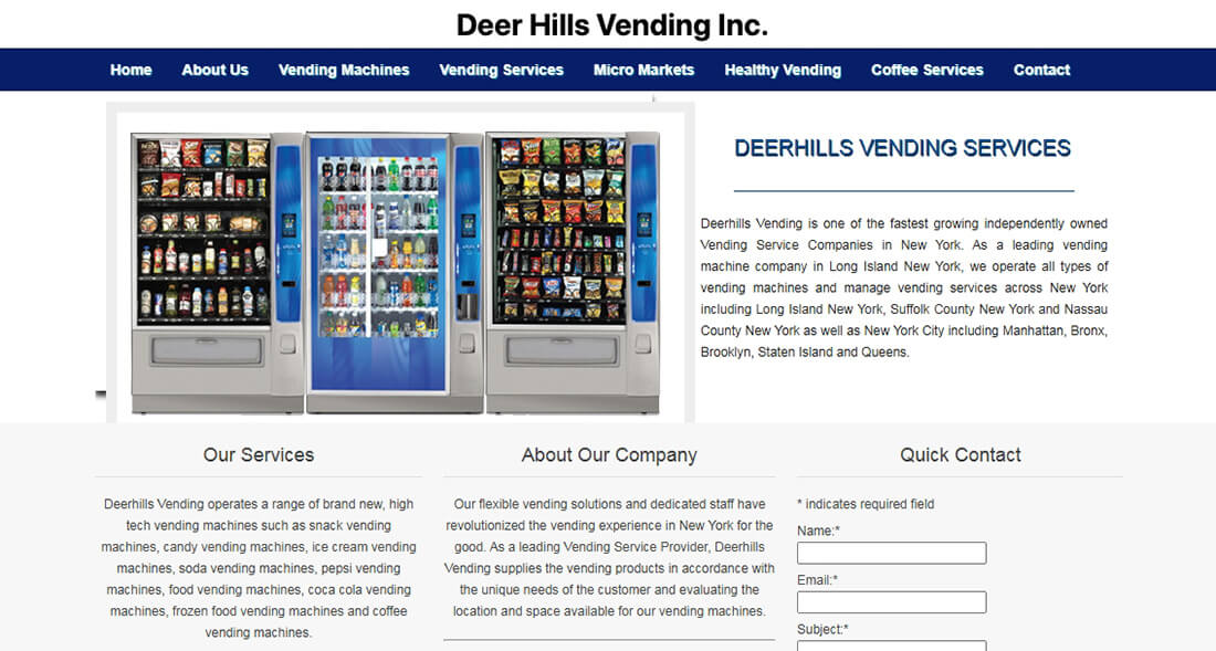 Illustrative example of vending machine companies