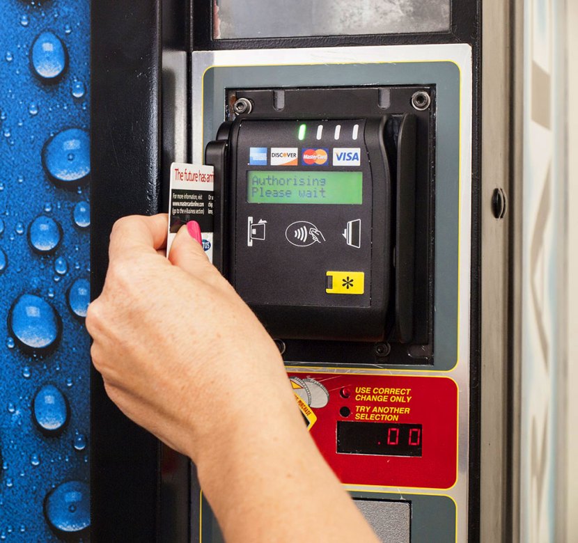 Illustrative example of vending machine credit card reader