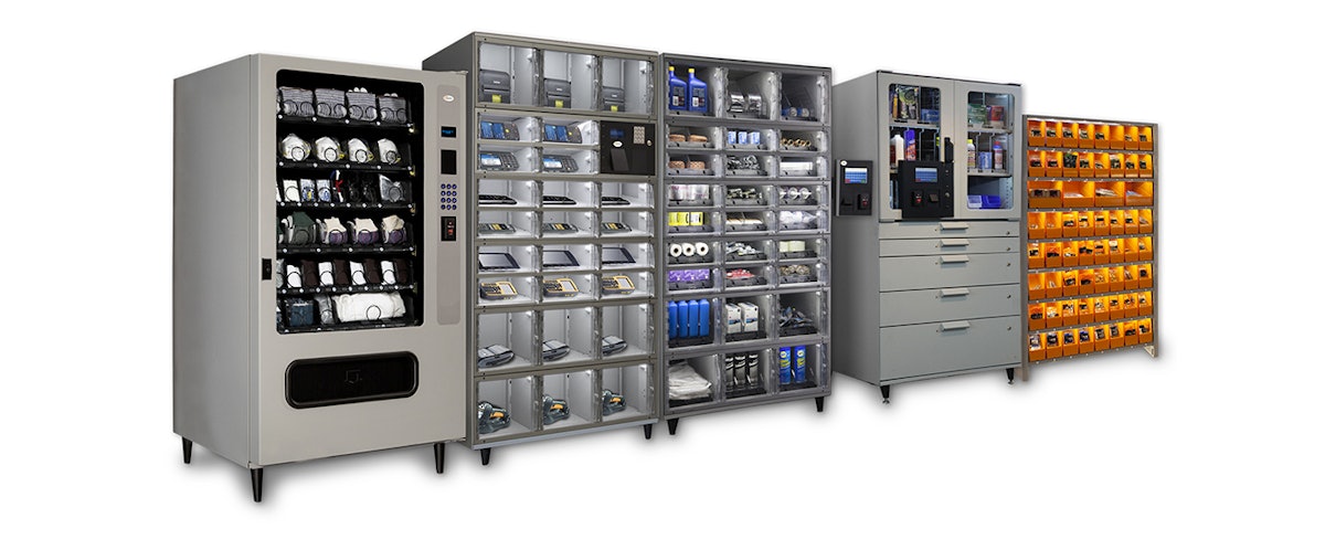 Illustrative example of vending machine distributors