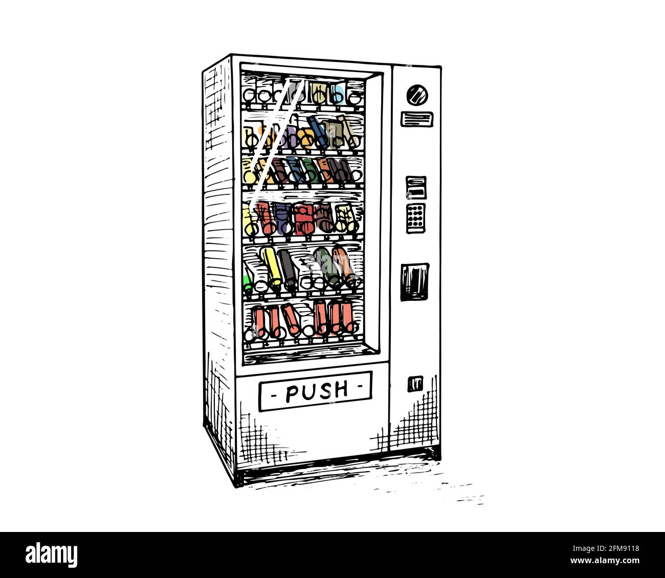 Illustrative example of vending machine drawing