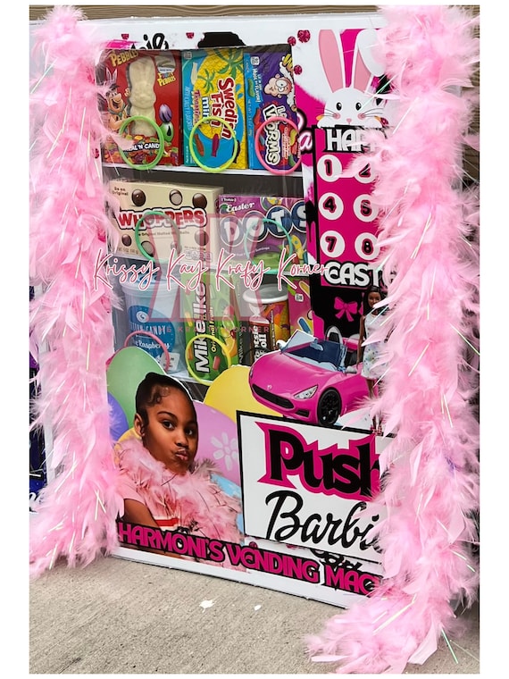 Illustrative example of vending machine easter basket