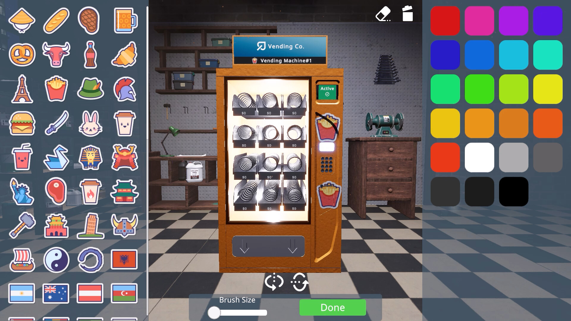 Illustrative example of vending machine games