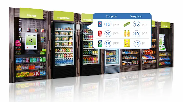 Illustrative example of vending machine inventory tracking