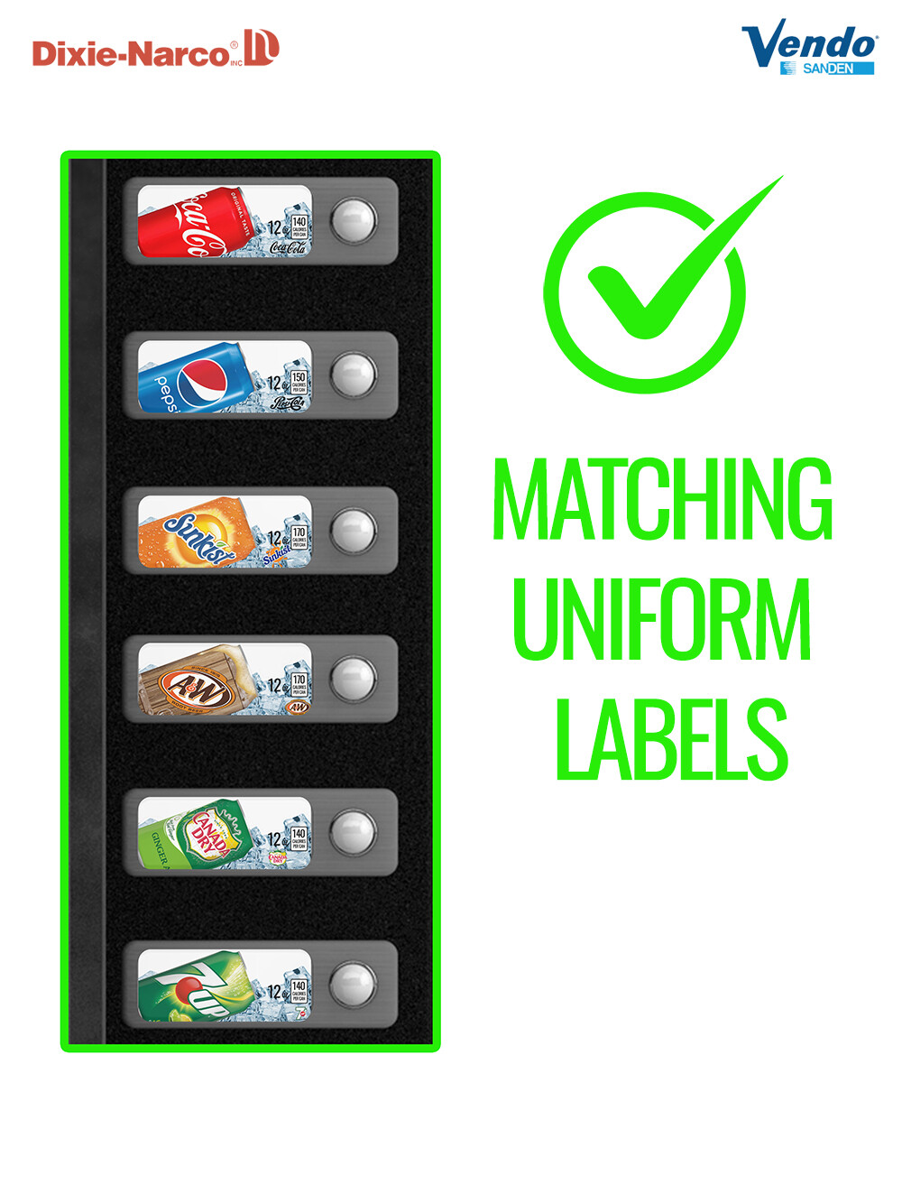 Illustrative example of vending machine labels