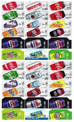 Illustrative example of vending machine lables