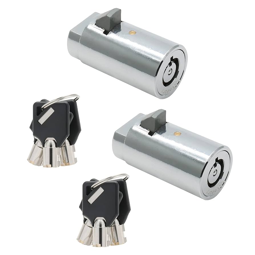 Illustrative example of vending machine lock replacement