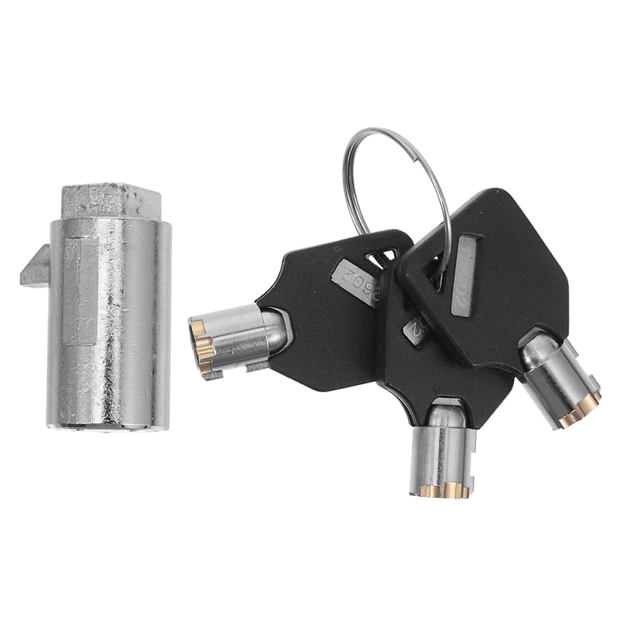 Illustrative example of vending machine lock replacement