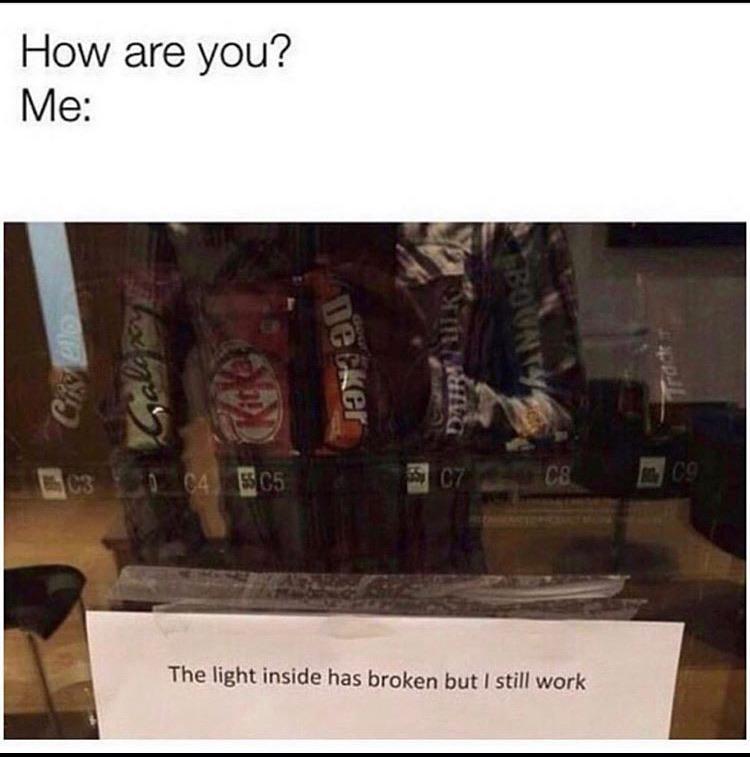 Illustrative example of vending machine meme