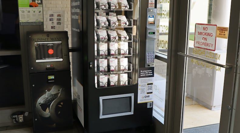 Illustrative example of vending machine police station