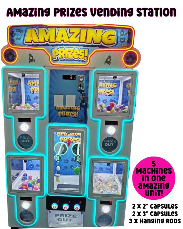 Illustrative example of vending machine prizes