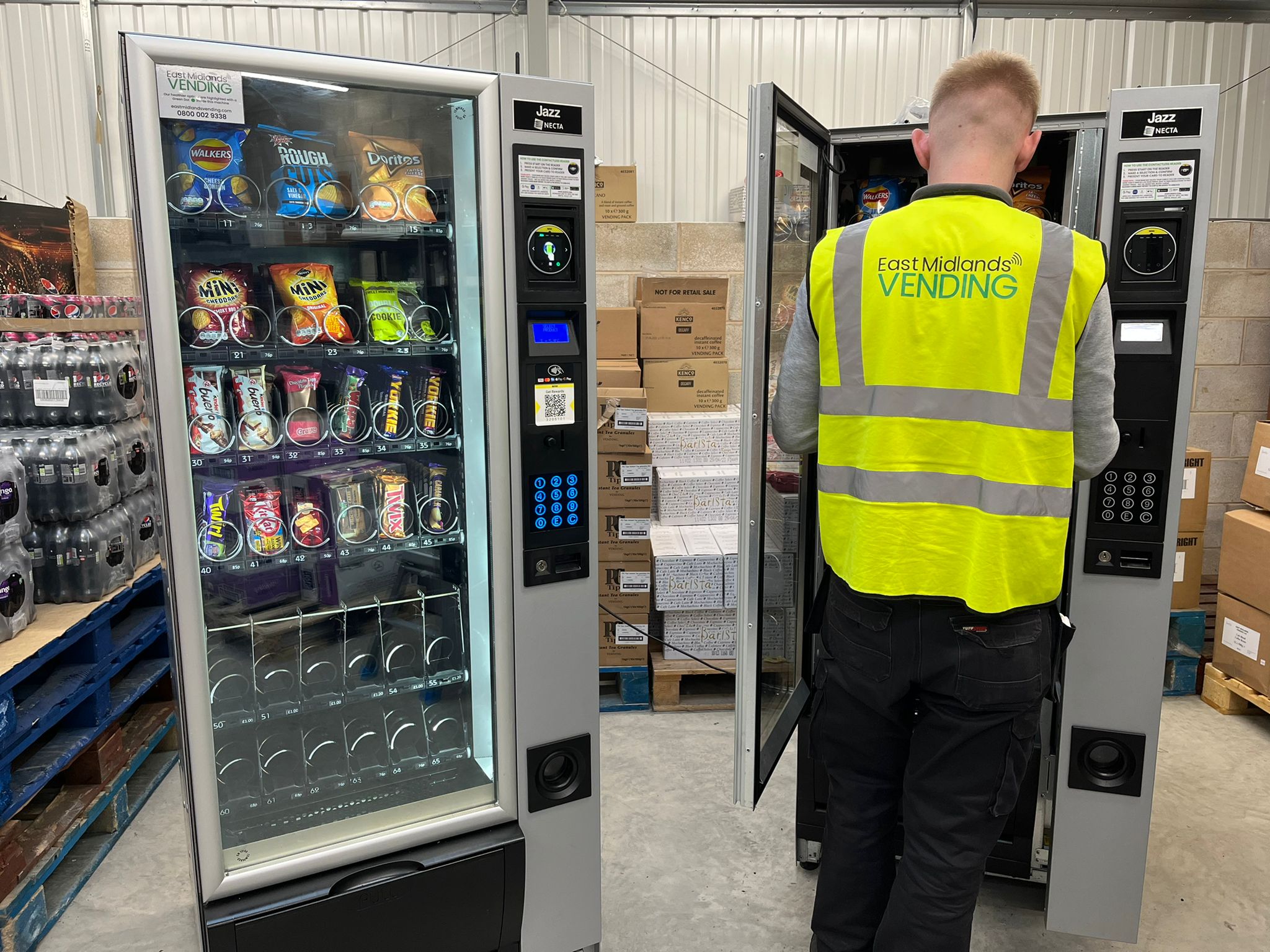 Illustrative example of vending machine technician