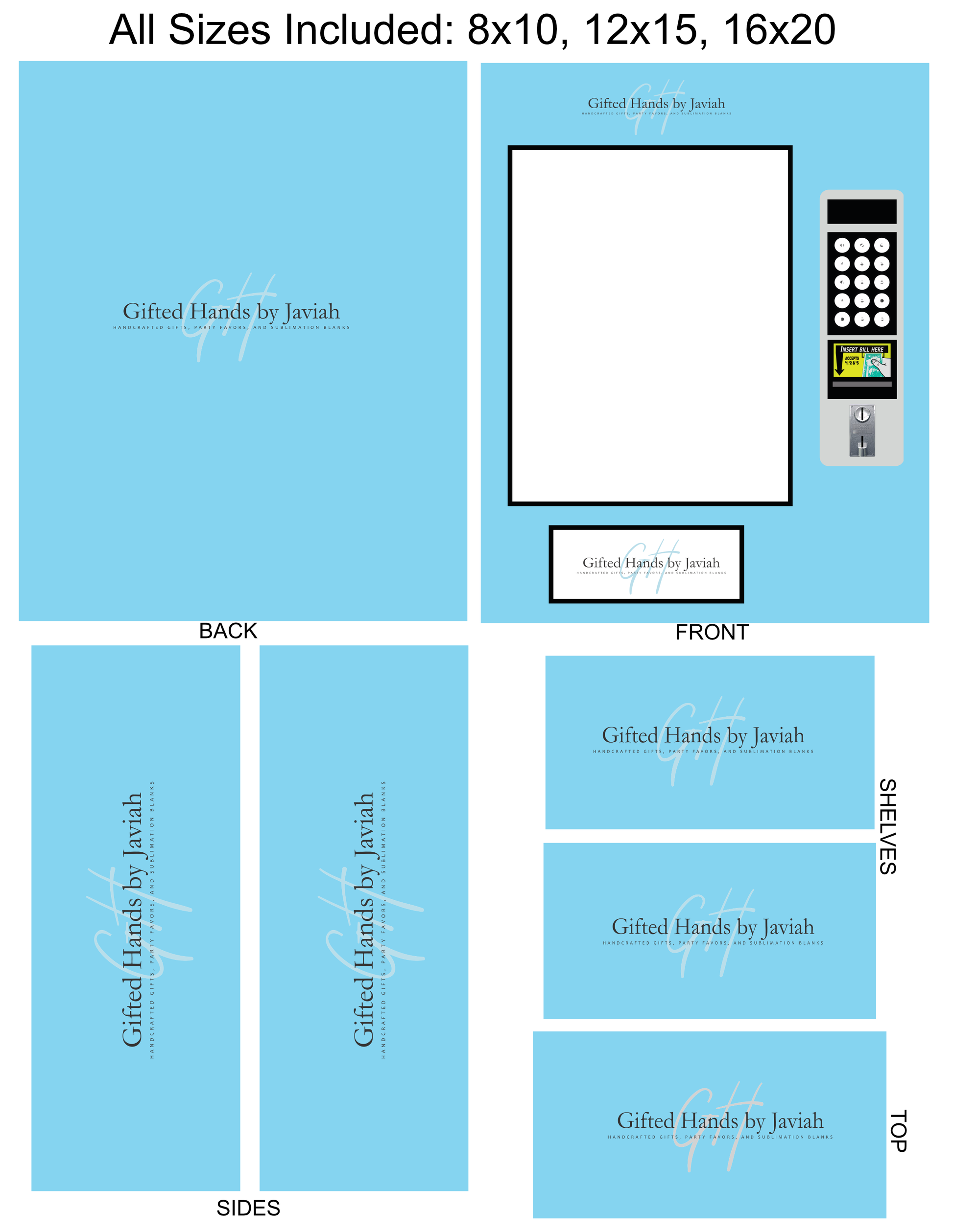 Illustrative example of vending machine template
