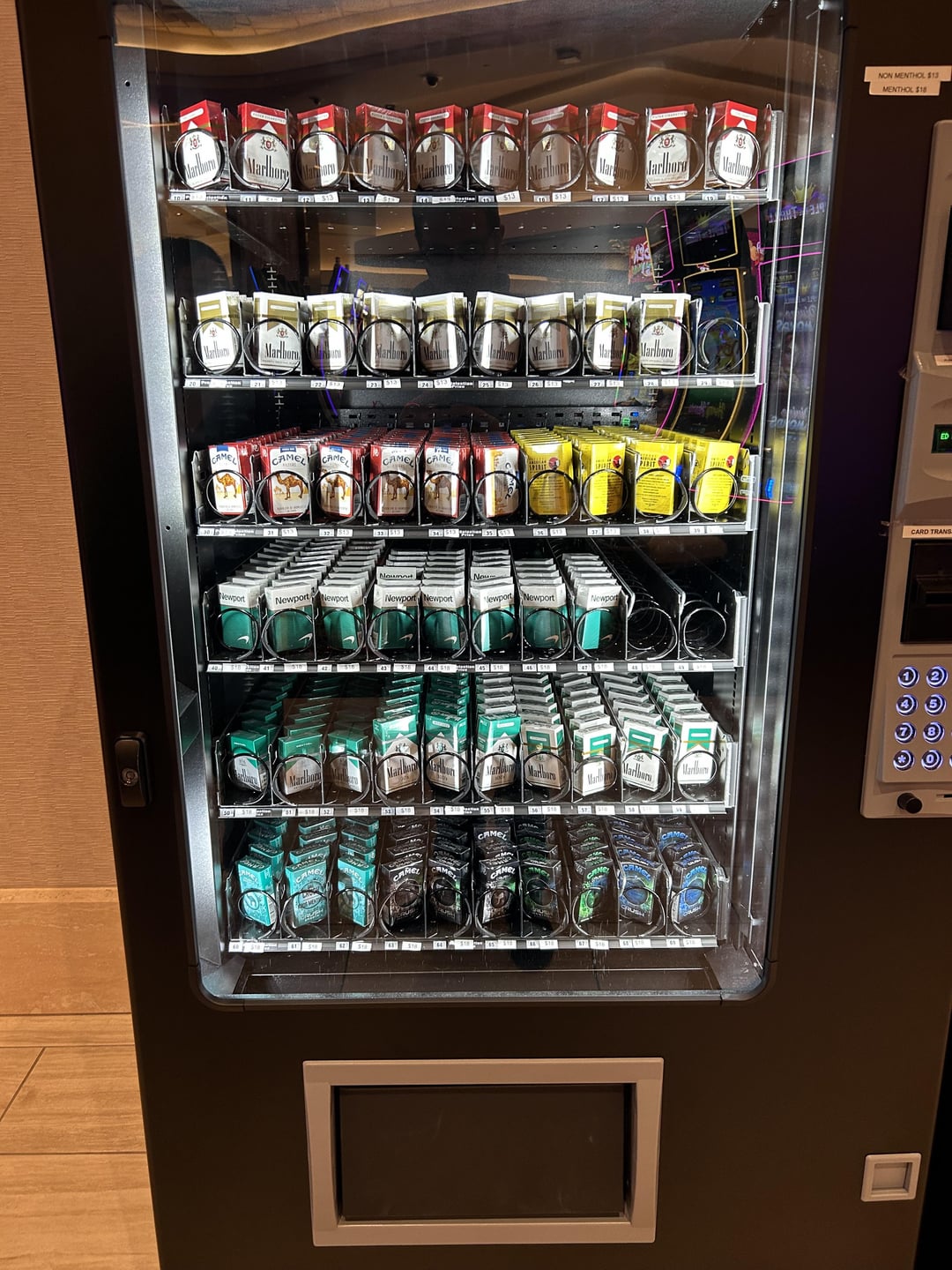Illustrative example of vending machine tobacco