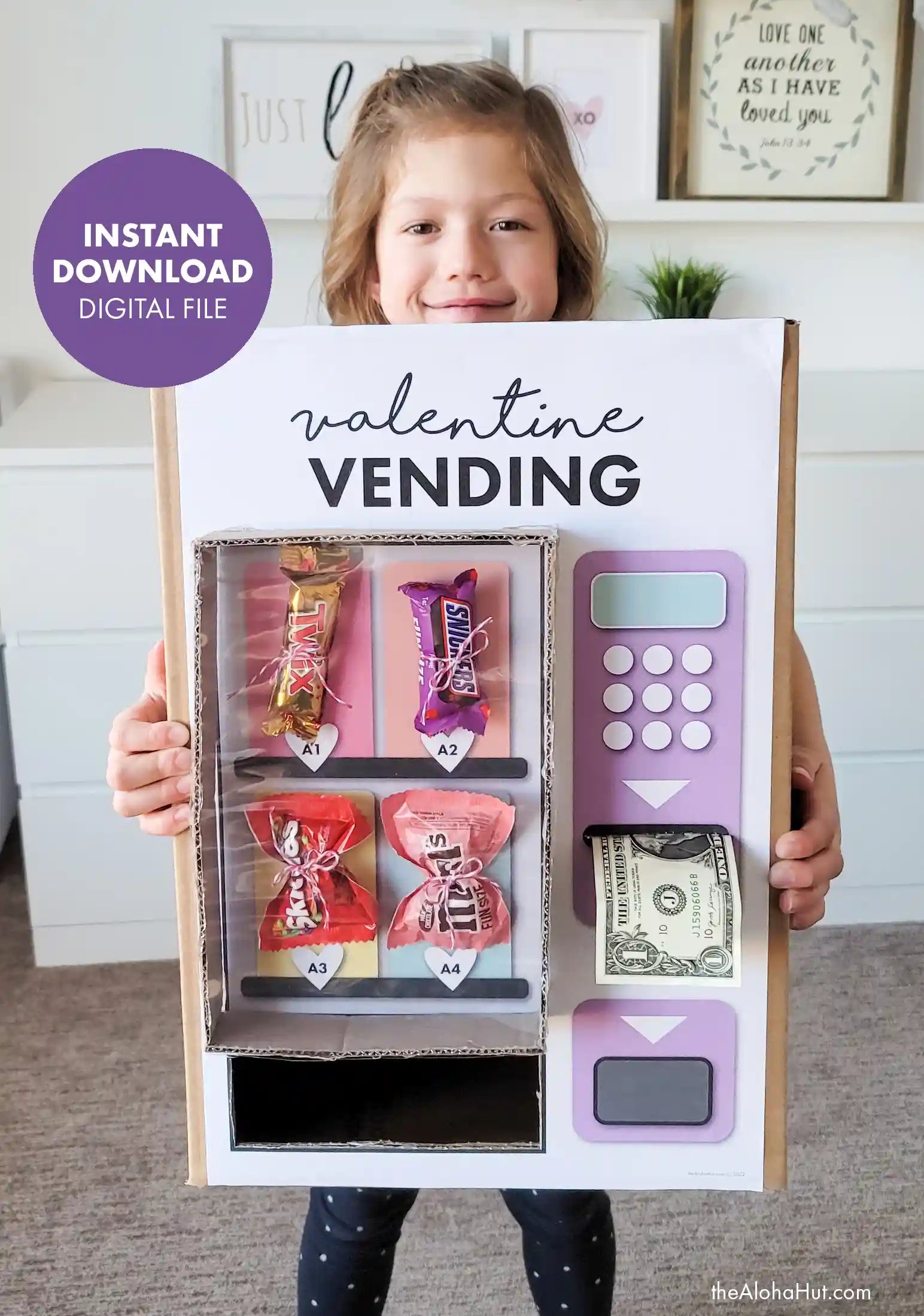 Illustrative example of vending machine valentine box