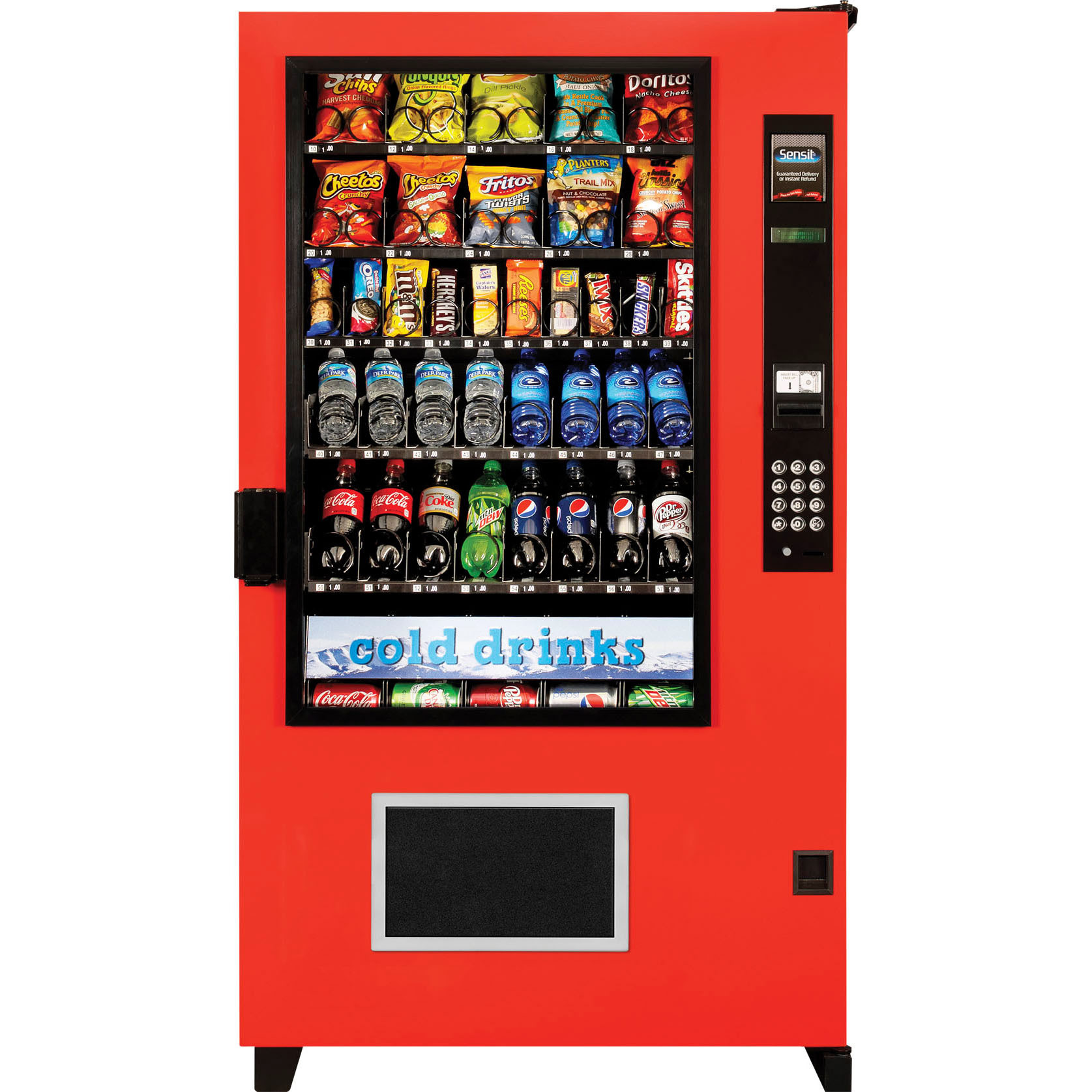 Illustrative example of vending machines soda snack