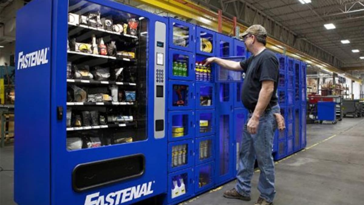 Illustrative example of vending machines warehouse