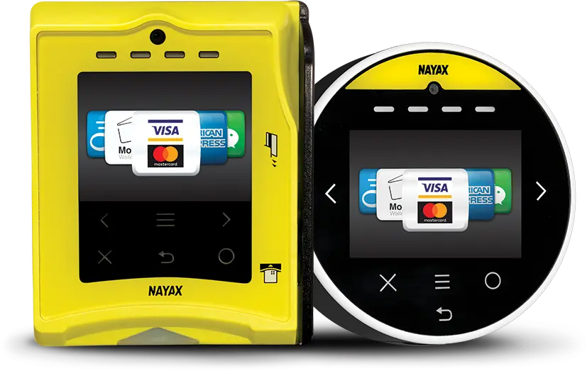 Illustrative example of vending machines with card readers