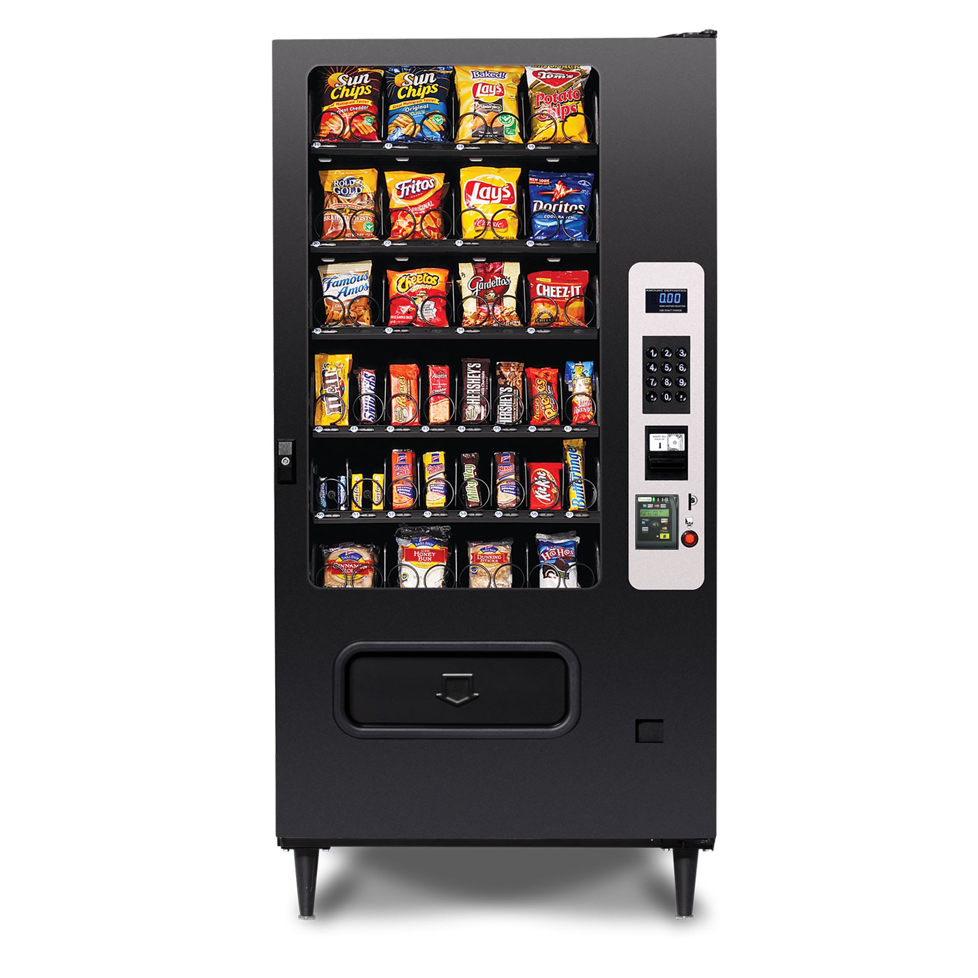 Illustrative example of vending machines with credit card