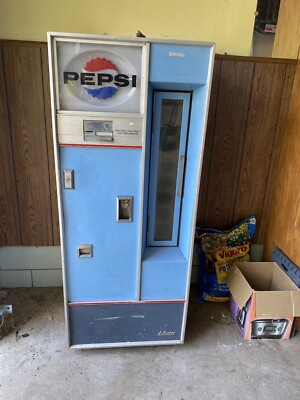 Illustrative example of vintage pepsi cola vending machine
