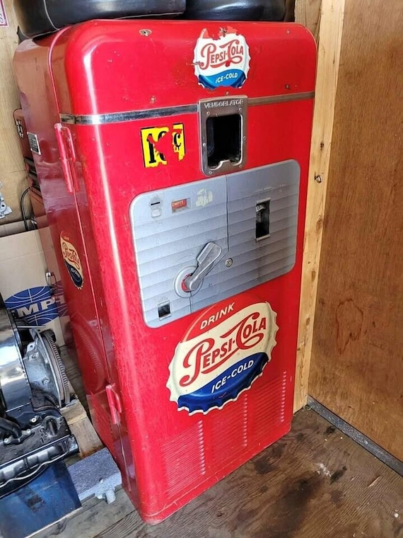 Illustrative example of vintage pepsi cola vending machines