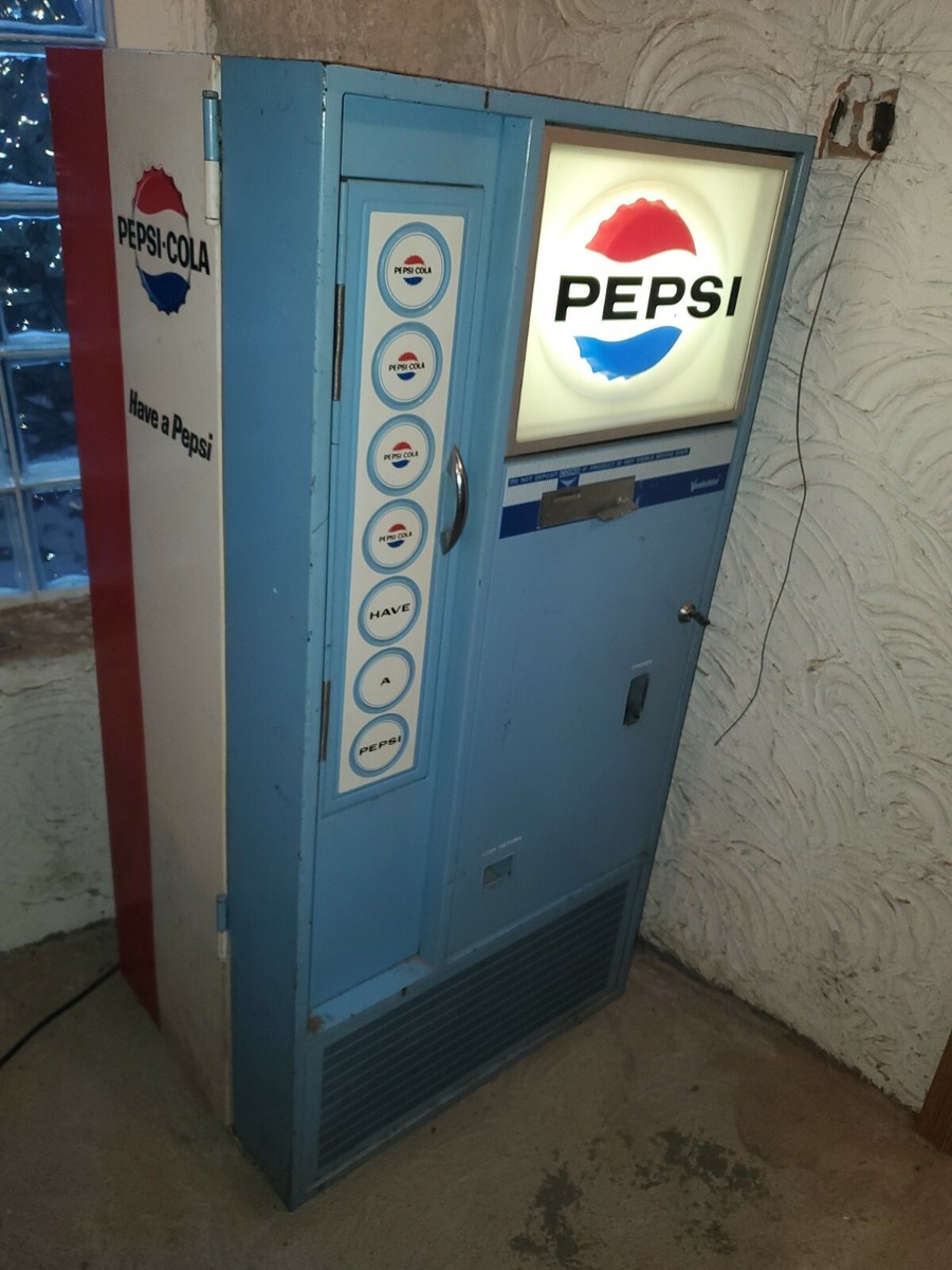 Illustrative example of vintage pepsi cola vending machines