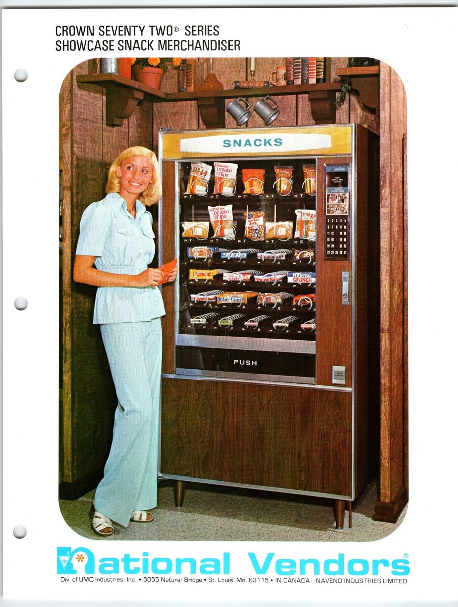 Illustrative example of vintage snack vending machine