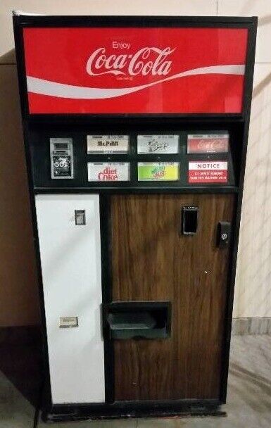 Illustrative example of vintage soda vending machine
