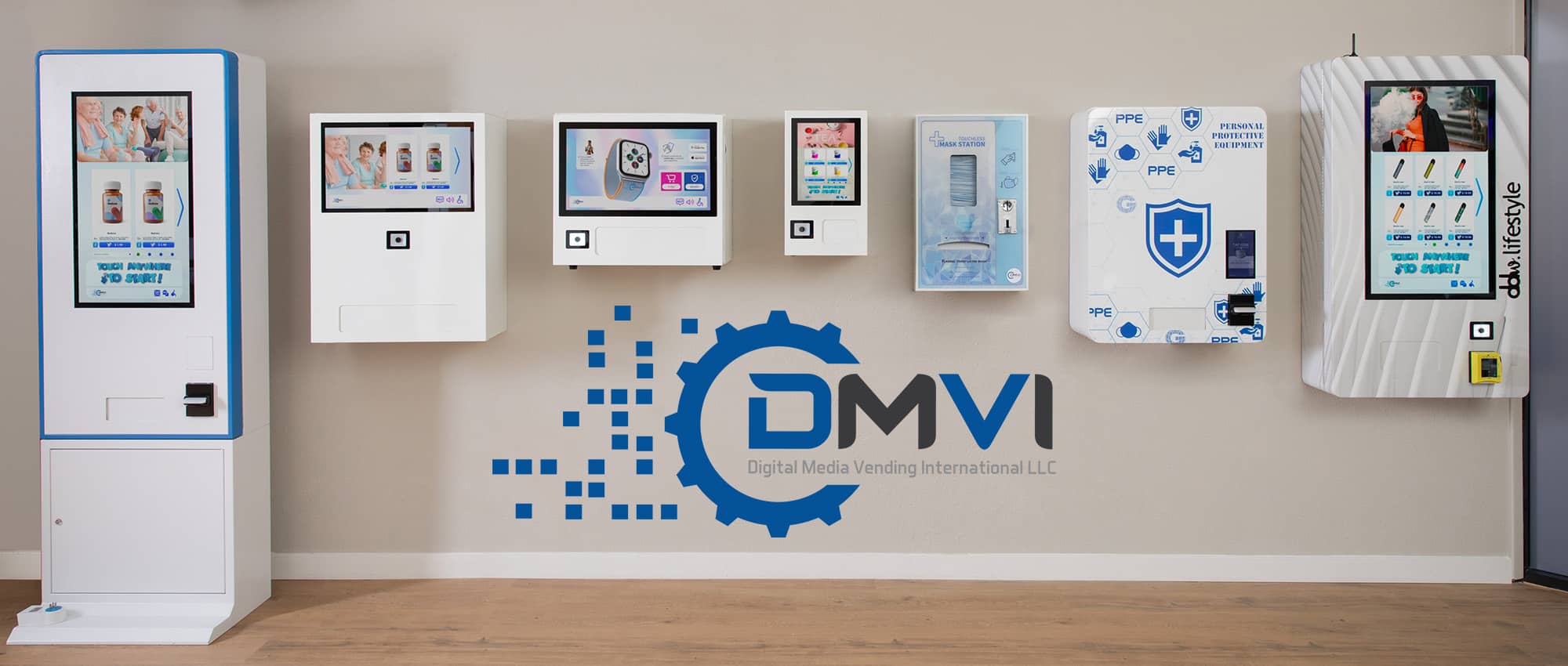 Illustrative example of wall mounted vending machine
