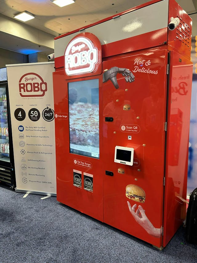 Illustrative example of warm food vending machines