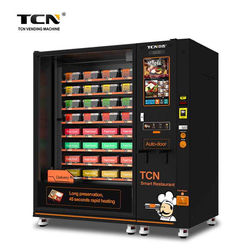 Illustrative example of warm food vending machines