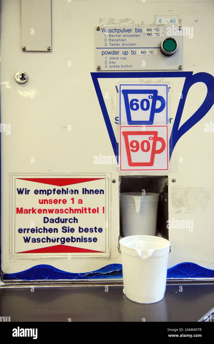 Illustrative example of washing powder vending machine