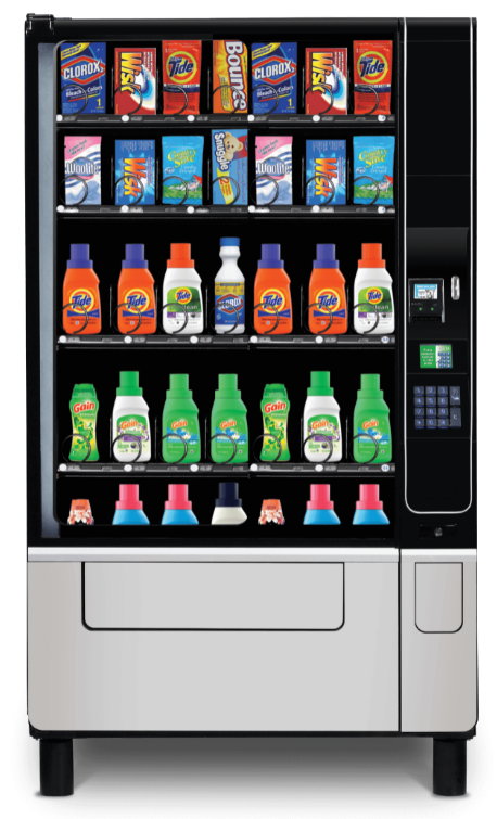Illustrative example of washing powder vending machine