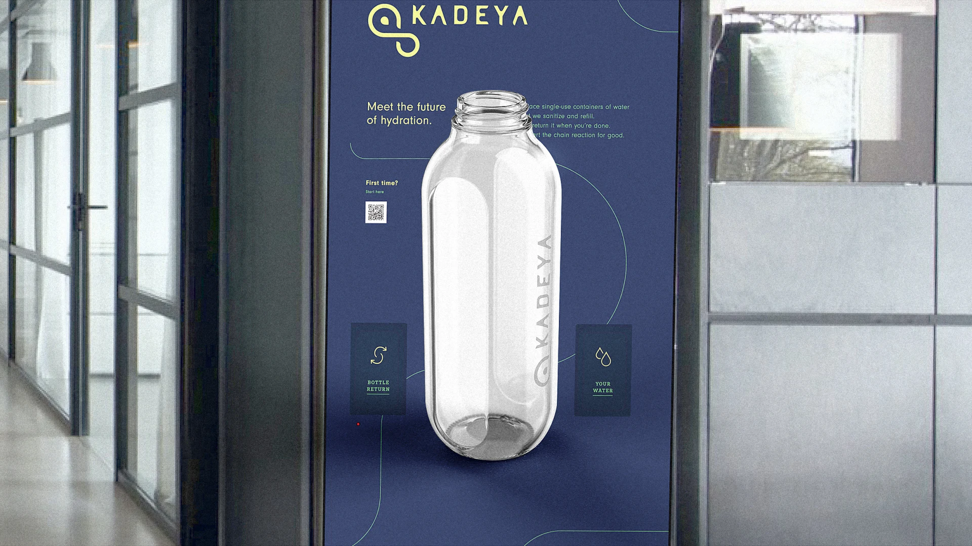Illustrative example of water bottle vending machine