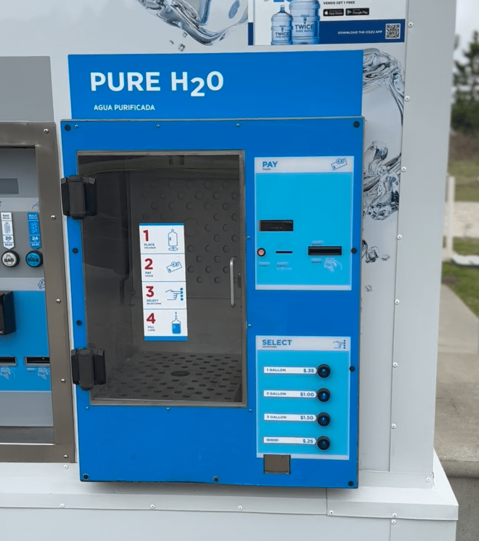 Illustrative example of water vending machine