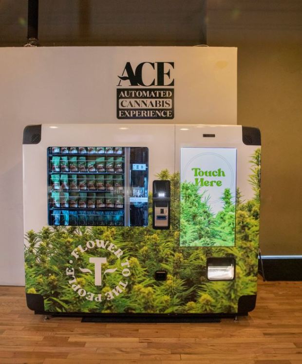 Illustrative example of weed dispensary vending machine
