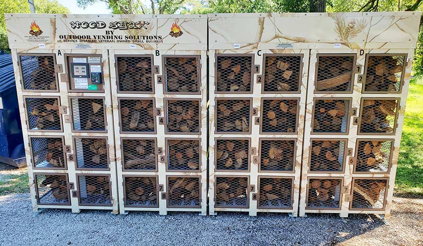 Illustrative example of wood vending machine