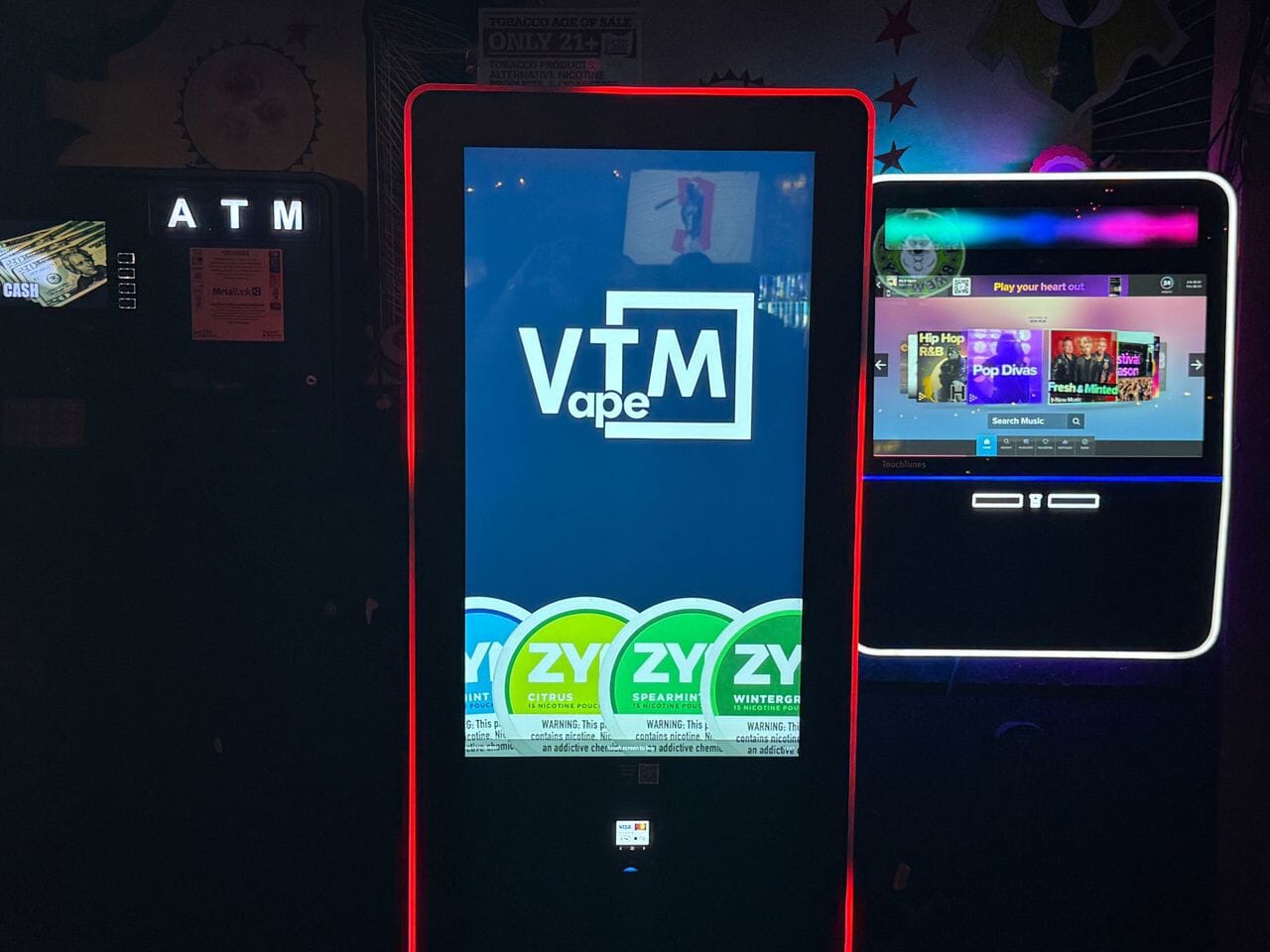 Illustrative example of zyn vending machine
